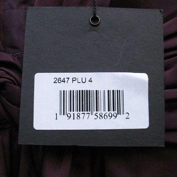 Mac Duggal 2647 Womens Plum Front Twist Puff Sleeve Jumpsuit Pants - Picture 10 of 12